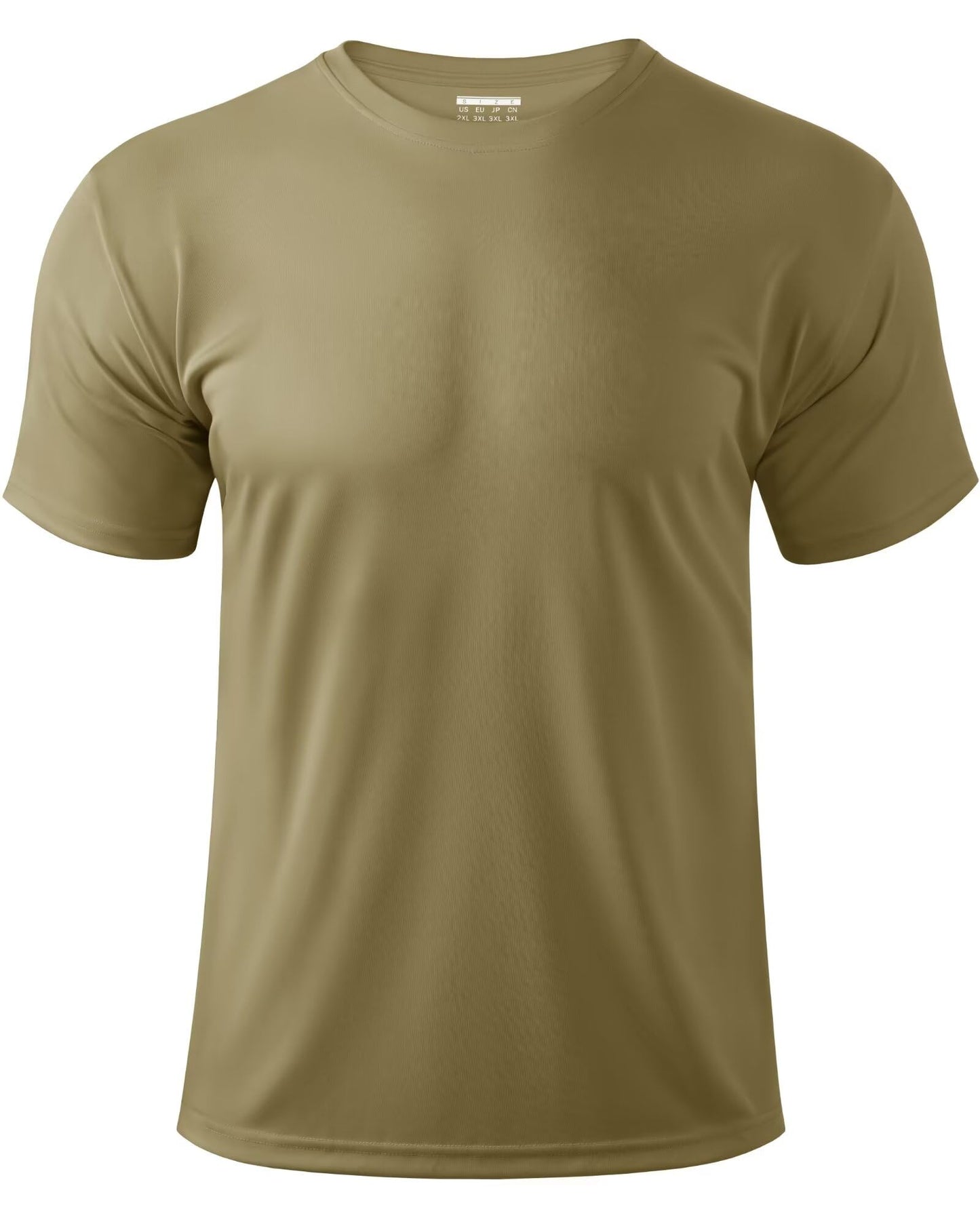 Boladeci Sun Shirts for Men Uv Shirts for Men Rash Guard Short Sleeve Olive Drab SPF Shirts for Men Athletic Shirts Sun Protection Hiking Work Mens Tee Shirts Small Swim Top