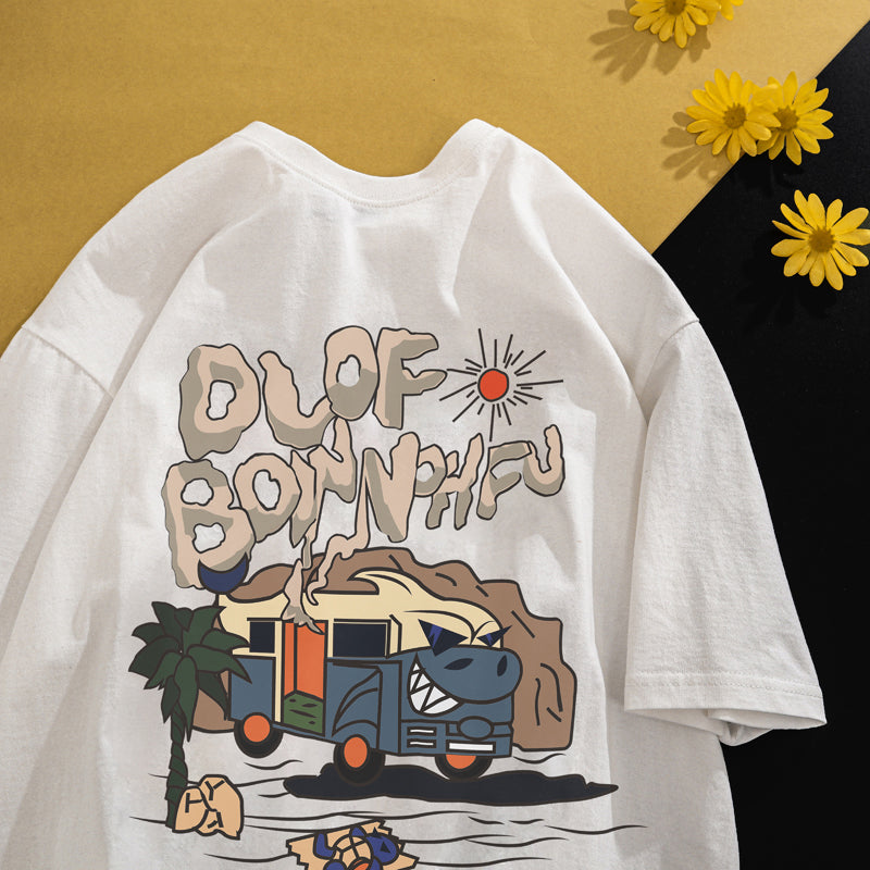 Men's Vintage Trendy Short Sleeve Cartoon T-Shirts
