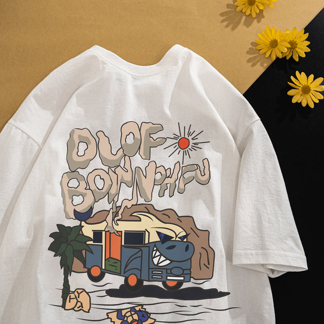 Men's Vintage Trendy Short Sleeve Cartoon T-Shirts
