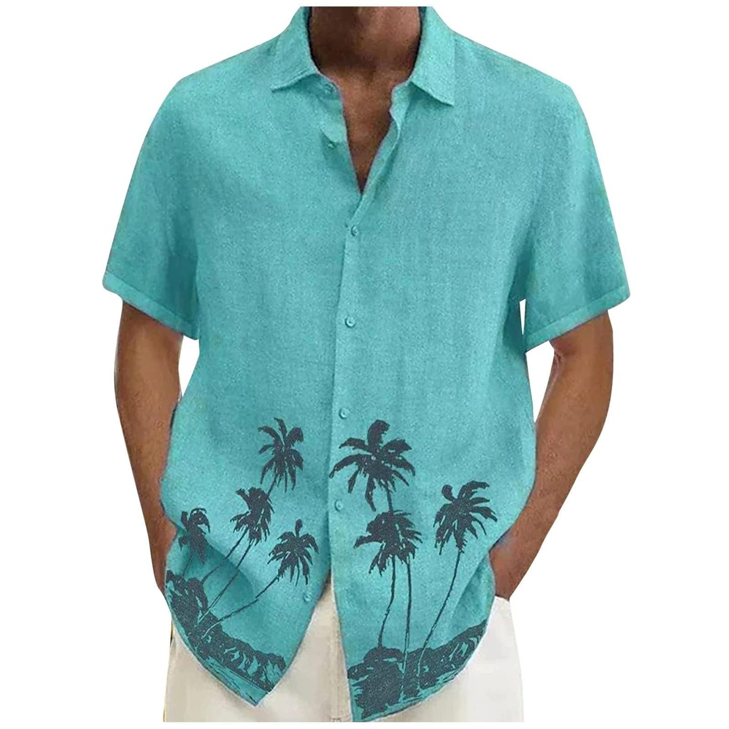 Shop Today Show 4XL Hawaiian Shirts for Men Big and Tall Fishing Shirts for Men Plus Size 3X Mens Short Sleeve Button Down Shirts White Mens Lightweight tee Shirts for Summer XL