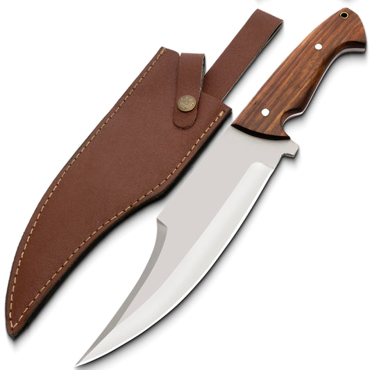 H.M Knives 13.5-inch Bowie Knife With Sheath-Survival Knife-Hunting Knife-Tactical Knife-Fixed Blade Knife for Camping Outdoor Bushcraft - Gift for Men
