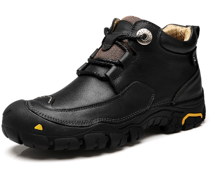 Men's High-Top Leather Outdoor Hiking Shoes