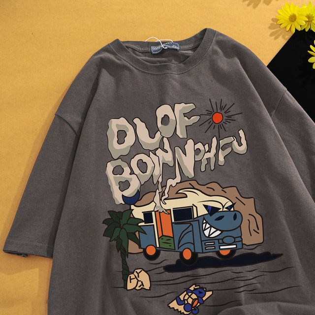 Men's Vintage Trendy Short Sleeve Cartoon T-Shirts