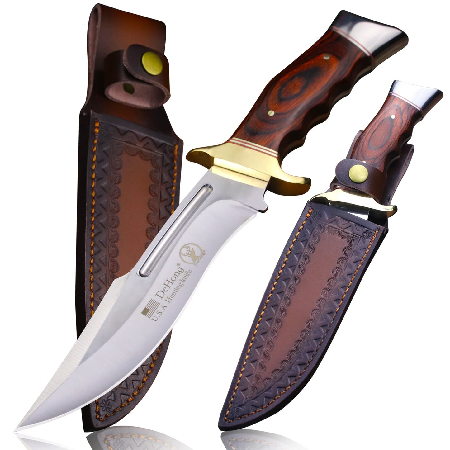 WPKOPYA(DeHong-78 Hunting Knife Tactical knife ，fixed blade knife with sheath